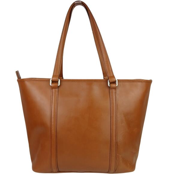HARTMANN HERITAGE Golden Oak Full Grain Leather Zippered Shopper Tote Bag Unisex - Picture 5 of 11